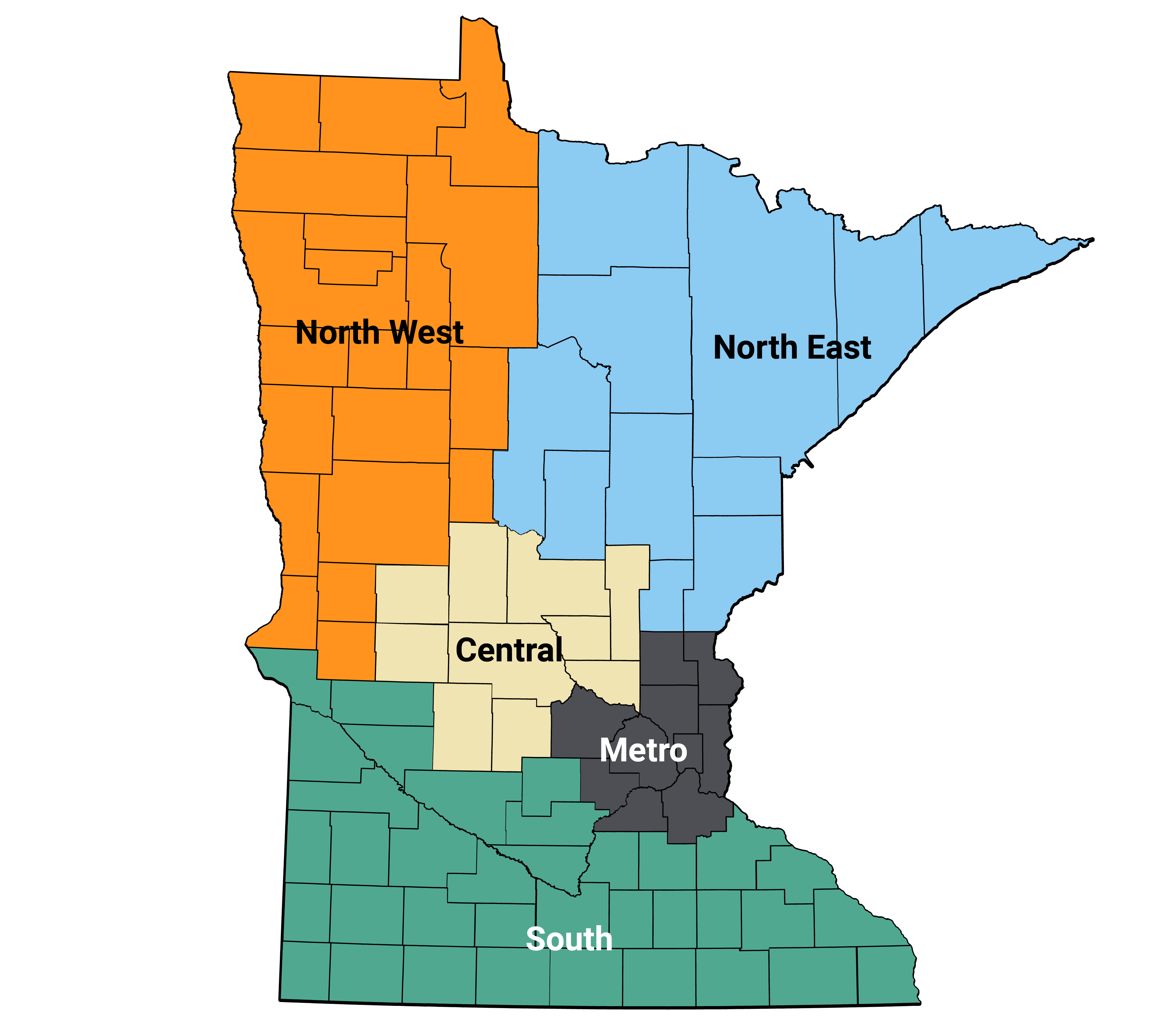 GO Statewide Regional Service Map