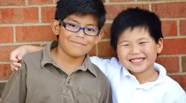 two boys smiling