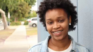 young woman smiling